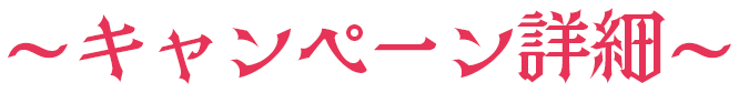 キャンペーン詳細